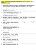 CHAA - CUSTOMER EXPERIENCE UPDATED ACTUAL Questions and  CORRECT Answers 
