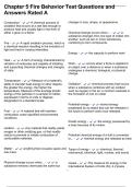 Chapter 5 Fire Behavior Test Questions and Answers Rated A