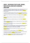 EMSIC &ndash; MICHIGAN STUDY GUIDE BRAND NEW ACTUAL EXAM WITH ANSWERS
