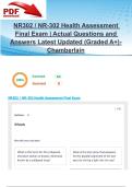 NR302 &sol; NR-302 Health Assessment Final Exam &vert; Actual Questions and Answers Latest Updated 2025&sol;2026 &lpar;Graded A&plus;&rpar;- Chamberlain