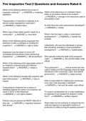 Fire Inspection Test 2 Questions and Answers Rated A