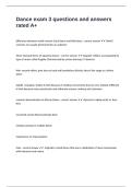 Dance exam 3 questions and answers rated A&plus;