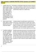 CNS Anesthetics ELSEVIER UPDATED ACTUAL Questions and CORRECT  Answers