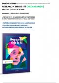 Samenvatting Research this is it&excl; &lpar;Nederlandse versie&rpar; Ben Baarda &sol; 9789001078065 &sol; 4e editie 2025 HST 1 tm 4 &plus; oefentoets &plus; leerdoelen &plus; kernbegrippen