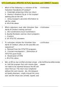 VITA Certification UPDATED ACTUAL Questions and CORRECT Answers 