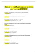 Hunter-Ed Certification Exam &vert; UPDATED Actual Questions & Verified Correct Answers &vert; 2024&sol;2025 A&plus; Graded