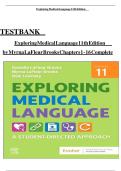 Test bank for exploring medical language 11th edition by myrna lafleur brooks