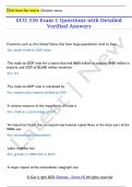 ECO 336 Exam 1 Questions with Detailed  Verified Answers 