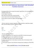 ECO 336 USM Midterm Questions with Detailed  Verified Answers