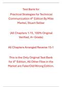 Test Bank Practical Strategies for Technical Communication 4th Edition By Mike Markel&comma; Stuart Selber 
