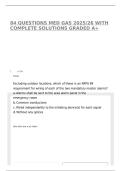 84 QUESTIONS MED GAS 2025&sol;26 WITH COMPLETE SOLUTIONS GRADED A&plus;