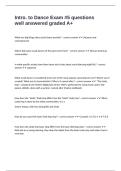 Intro&period; to Dance Exam &num;5 questions well answered graded A&plus;