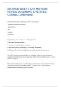 DD NR547 WEEK 4 AND MIDTERM REVIEW QUESTIONS & VERIFIED CORRECT ANSWERS