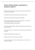 Dance History Exam 1 questions n answers rated A&plus;