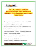 QAL &OpenCurlyDoubleQuote;B&rdquo; License &ndash; Landscape Maintenance Pest Control &vert; 2025&sol;2026 Exam Guide with 65 Verified Questions & Answers &vert; Weeds&comma; Insects&comma; Fungi&comma; Pathogens&comma; Beneficial Pests