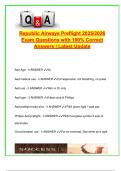 Republic Airways Preflight Exam Guide 2025&sol;2026 &vert; 100&plus; Verified Questions & Correct Answers &vert; AEDs&comma; Emergency Equipment&comma; Safety Checks&comma; POB&comma; ELT&comma; Lavatory Smoke Detectors