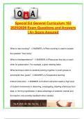 Special Education General Curriculum &lpar;163&rpar; Practice Exam 2025&sol;2026 &vert; 100&plus; Verified Questions & Answers &vert; Reading & Language Arts&comma; Social Studies&comma; Math&comma; Instructional Strategies