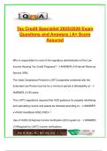 Tax Credit Specialist Certification &ndash; Low-Income Housing &lpar;LIHTC&rpar; Exam &vert; 2025&sol;2026 &vert; 80&plus; Solved Questions & Correct Answers &vert; Full Prep Guide for Affordable Housing Compliance