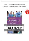Leddy & Pepper's Professional Nursing&comma; 10th Edition &ndash; Lucy Hood &vert; Complete Test Bank Resource