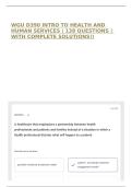 WGU D390 INTRO TO HEALTH AND HUMAN SERVICES &vert; 138 QUESTIONS &vert; WITH COMPLETE SOLUTIONS&excl;&excl;