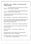 NURS 2350 - Exam 1 - Modules 1 and 2 Questions With Complete Solutions