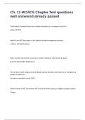 Ch&period; 13 MCI&sol;ICS Chapter Test questions well answered already passed