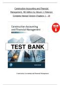 Solution Manual &ndash; Construction Accounting and Financial Management&comma; 4th Edition &vert; Steven J&period; Peterson &vert; All Chapters 1&ndash;18 &vert; 2024&sol;2025 Verified