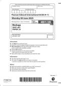 Pearson Edexcel IGCSE BIOLOGY &lpar;4BI1&rpar; Paper 2B JUNE 2025 Actual Question paper