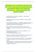 Horngren's Cost Accounting CERTIFICATION  TEST STUDY GUIDE 2025&sol;2026 QUESTIONS BANK  AND VERIFIED CORRECT SOLUTIONS WITH  RATIONALES &vert;&vert; 100&percnt; GUARANTEED PASS  <RECENT VERSION> 