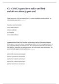 Ch 43 MCI questions with verified solutions already passed