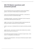 MCI FOI Basics questions well answered passed