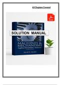 Solutions Manual for Machines and Mechanisms&colon; Applied Kinematic Analysis &lpar;4th Edition&rpar; by David Myszka
