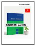 Solutions Manual for Metal Forming&colon; Mechanics and Metallurgy &lpar;4th Edition&rpar; by Hosford and Caddell