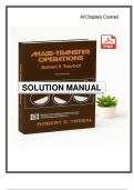 Solutions Manual for Mass Transfer Operations &lpar;3rd Edition&rpar; by Robert E&period; Treybal