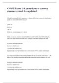 CNMT Exam 1-6 questions n correct answers rated A&plus; updated
