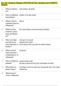 ALU 301 Infectious Diseases UPDATED ACTUAL Questions and CORRECT  Answers