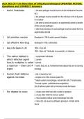 ALU 301 Ch 4 An Overview of Infectious Diseases UPDATED ACTUAL  Questions and CORRECT Answers 