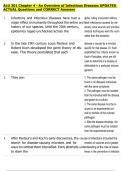 ALU 301 Chapter 4 - An Overview of Infectious Diseases UPDATED  ACTUAL Questions and CORRECT Answers 