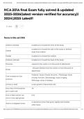 HCA 201A final Exam fully solved & updated 2025-2026&lpar;latest version verified for accuracy&rpar;&vert; 20242025 Latest&excl;&excl;