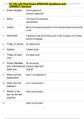 GY 101 Lab Final Exam UPDATED Questions and  CORRECT Answers 
