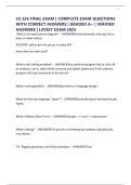 CS 326 FINAL EXAM &vert; COMPLETE EXAM QUESTIONS WITH CORRECT ANSWERS &vert; GRADED A&plus; &vert; VERIFIED ANSWERS &vert; LATEST EXAM 2025