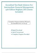 Accredited Test Bank Solution &ndash; Intermediate Financial Management&comma; 14th Edition by Brigham&period; Complete solution manual covers all lessons&comma; Ch&period;1 to Ch&period;29&comma; with detailed answers for comprehensive exam prep