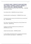 CA NOTARY EXAM &vert; COMPLETE EXAM QUESTIONS AND CORRECT ANSWERS &lpar;ALREADY GRADED A&plus; &vert; LATEST EXAM 2025 &vert; VERIFIED ANSWERS