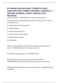 BC OWNER BUILDER EXAM &vert; COMPLETE EXAM QUESTIONS AND CORRECT ANSWERS &vert; GRADED A&plus; &vert; VERIFIED ANSWERS &vert; LATEST VERSION &lpar;JUST RELEASED&rpar;