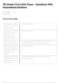 7th Grade Civics EOC Exam &ndash; Questions With Guaranteed Solutions