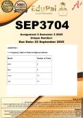 SEP3704 Assignment 2 &lpar;COMPLETE ANSWERS&rpar; Semester 2 2025 - DUE 22 September 2025