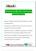 A-Level Politics &vert; UK Politics Exam &lpar;100&plus; Questions&rpar; &vert; Political Participation&comma; Electoral Systems&comma; Party Ideologies &ndash; 2025&sol;2026
