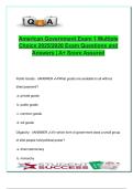 American Government Exam 1 &vert; 90&plus; Multiple Choice Questions &vert; Federalism&comma; Civil Liberties&comma; Constitution &ndash; 2025&sol;2026