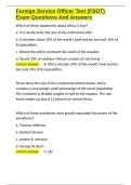 Foreign Service Officer Test &lpar;FSOT&rpar; Exam Questions And Answers&period;docx