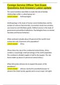 Foreign Service Officer Test Exam Questions And Answers Latest update&period;docx